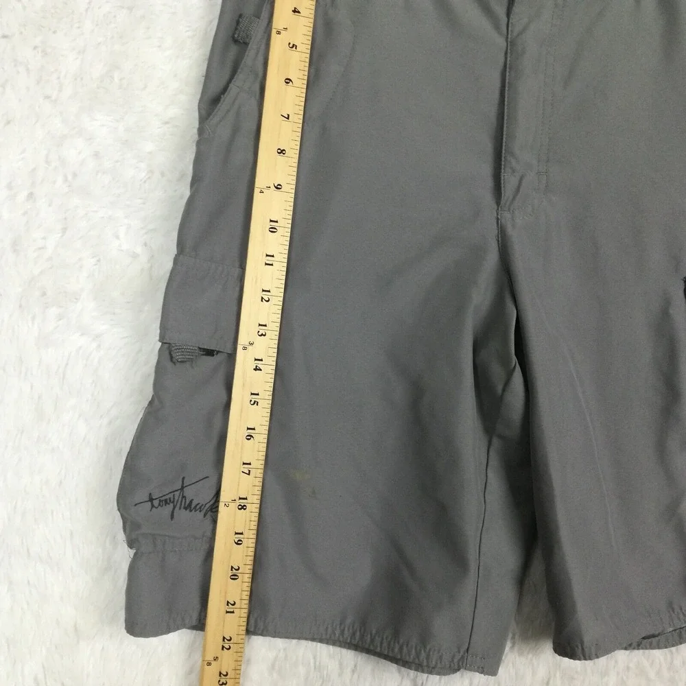 Tony Hawke Mens Shorts‎ Cargo Utility Skater Gray Casual Flap Pocket 32